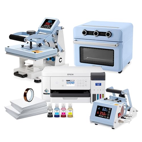 Epson SureColor F170 Dye-Sublimation Printer. Includes Full Set of Ink, User Guide, AC Power Cable, Sublimation Starter Kit, Thermal Tape, 8.5" x 11" & 8.5" x 14" Paper SCF170
