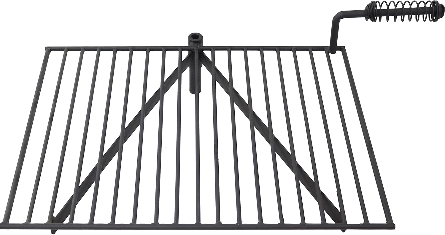 Sunnydaze Wood Burning Fire Pit - Campfire Ring with Cooking Grate and Fire Poker - 36 Inch Outdoor Camping Firepit - Heavy Duty 2mm Thick Steel - BBQ Grill