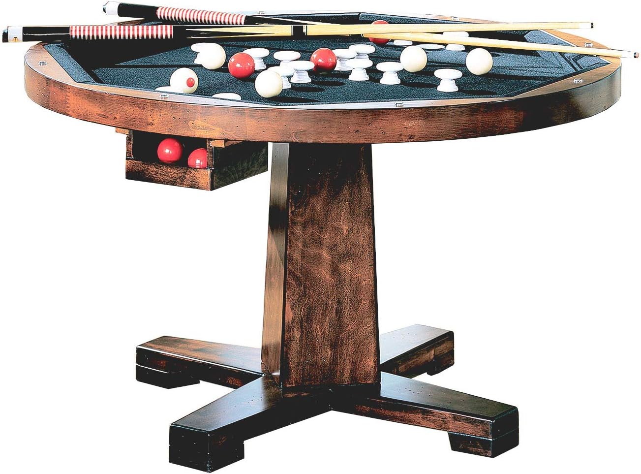 Coaster Home Furnishings Marietta 5-Piece Game Table Dining Set, Tobacco and Tan