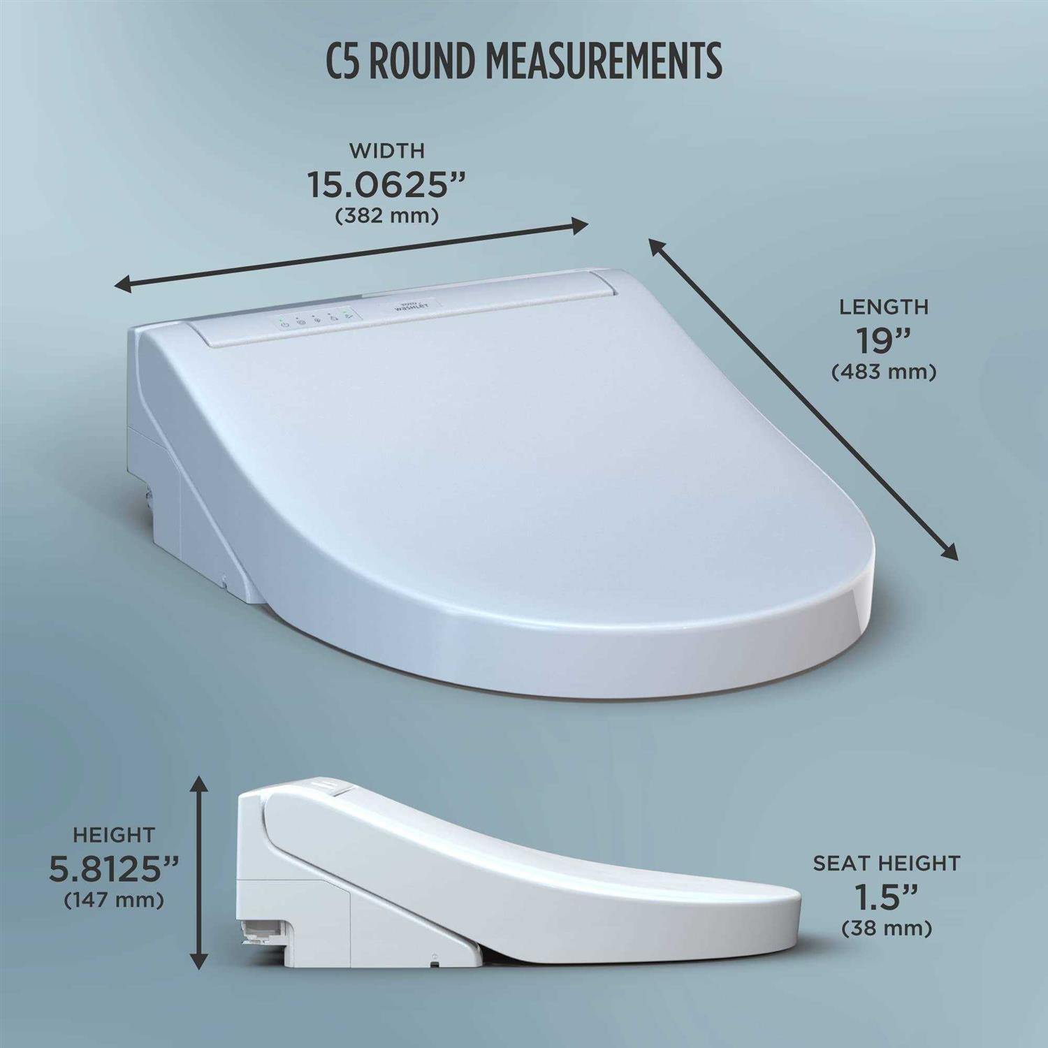 Washlet C5 Electronic Round Bidet Seat TOTO SW3083#01 - Shop Hardware Tools Online Store