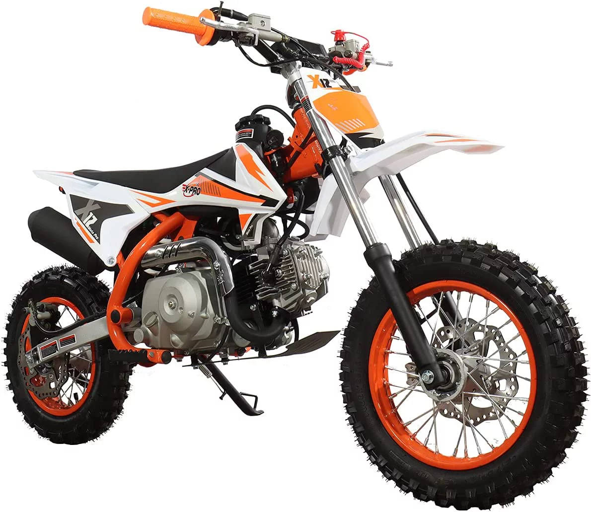 X-Pro Brand New 110cc Dirt Bike, Automatic Transmission Electric Start Chain Drive 12"/10" Wheels