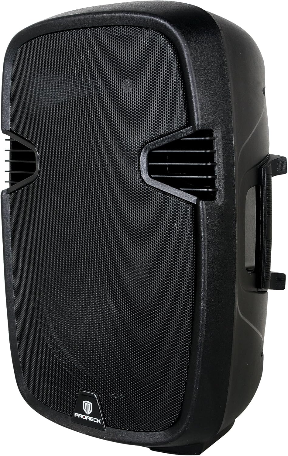 PRORECK PR-C15 Portable 15-inch 600 Watt 2-Way Powered Dj/PA Speaker with Bluetooth/USB/SD Card Reader/FM Radio/Remote Control/LED Light/Speaker Stand, Black