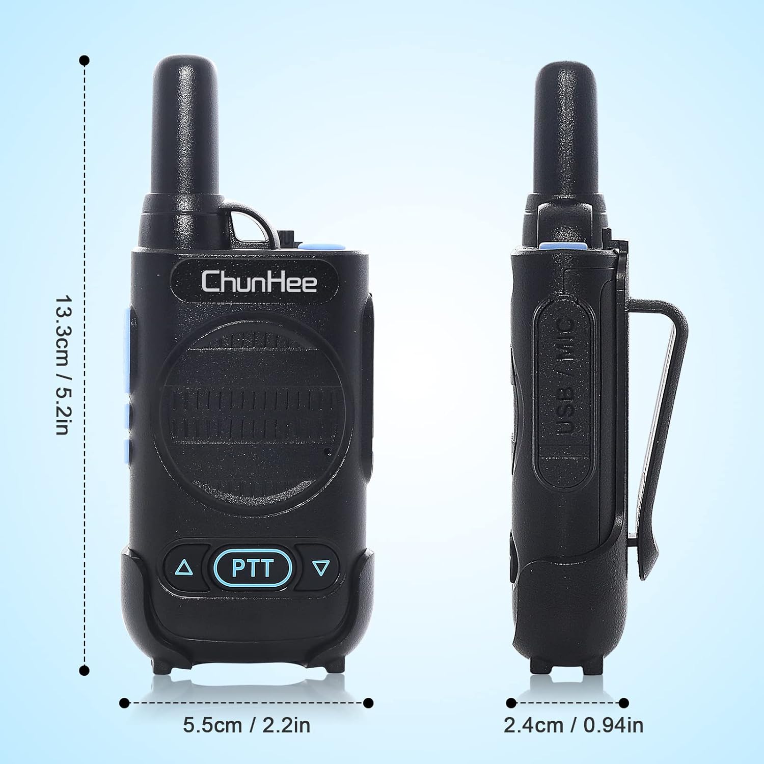 ChunHee Intercom System for Elderly Home Intercom System Room to Room Communication, 2 Miles Long Range 16 Channel Intercom System for Office/Camping/Hiking