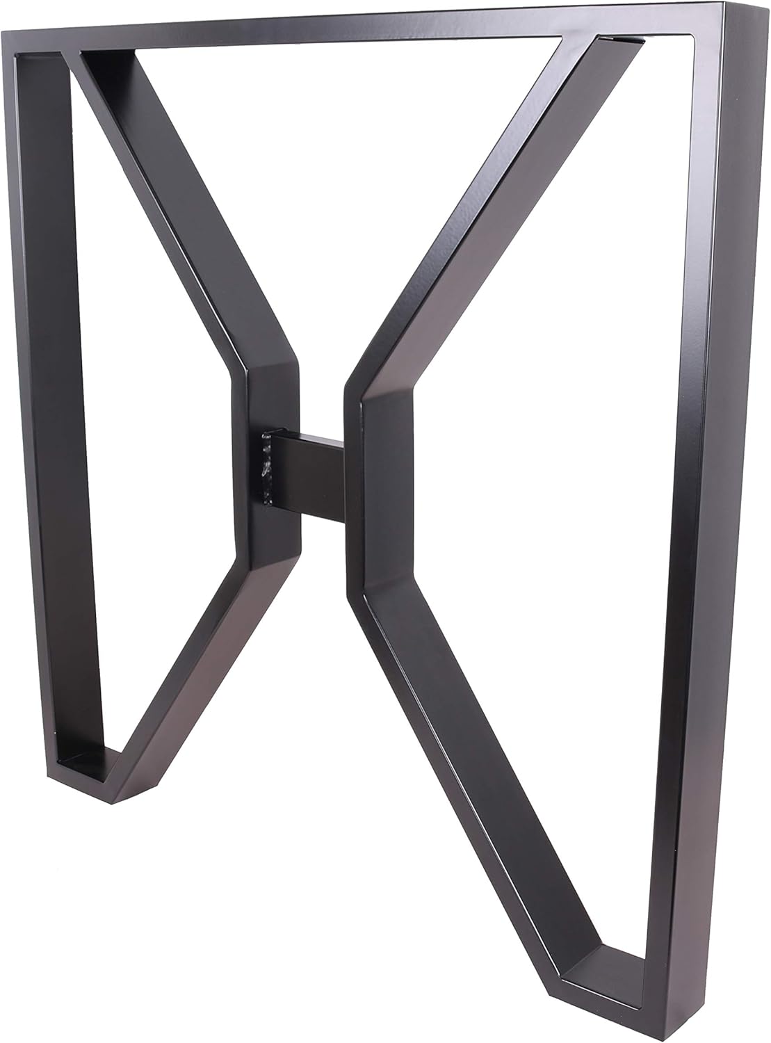 28" Dining Table Legs, X-Shaped Steel Table Legs, Office Table Legs,Computer Desk Legs,Industrial Kitchen Table Legs,Set of 2,Black