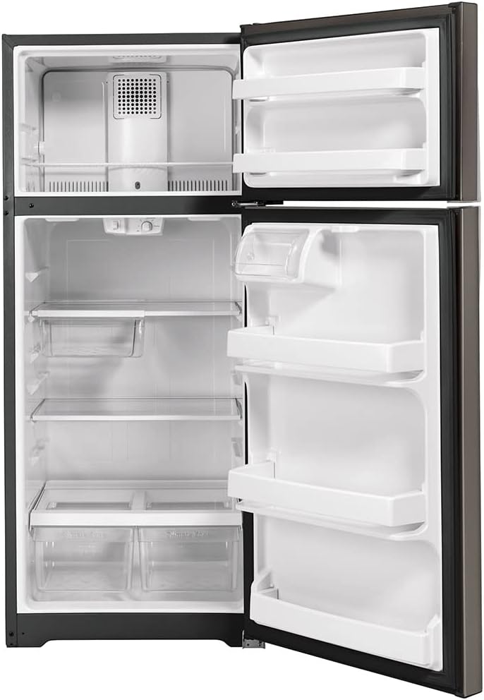 GE GTE18GMNRES 17.5 cu. ft. Top Freezer Energy Star Refrigerator, Slate