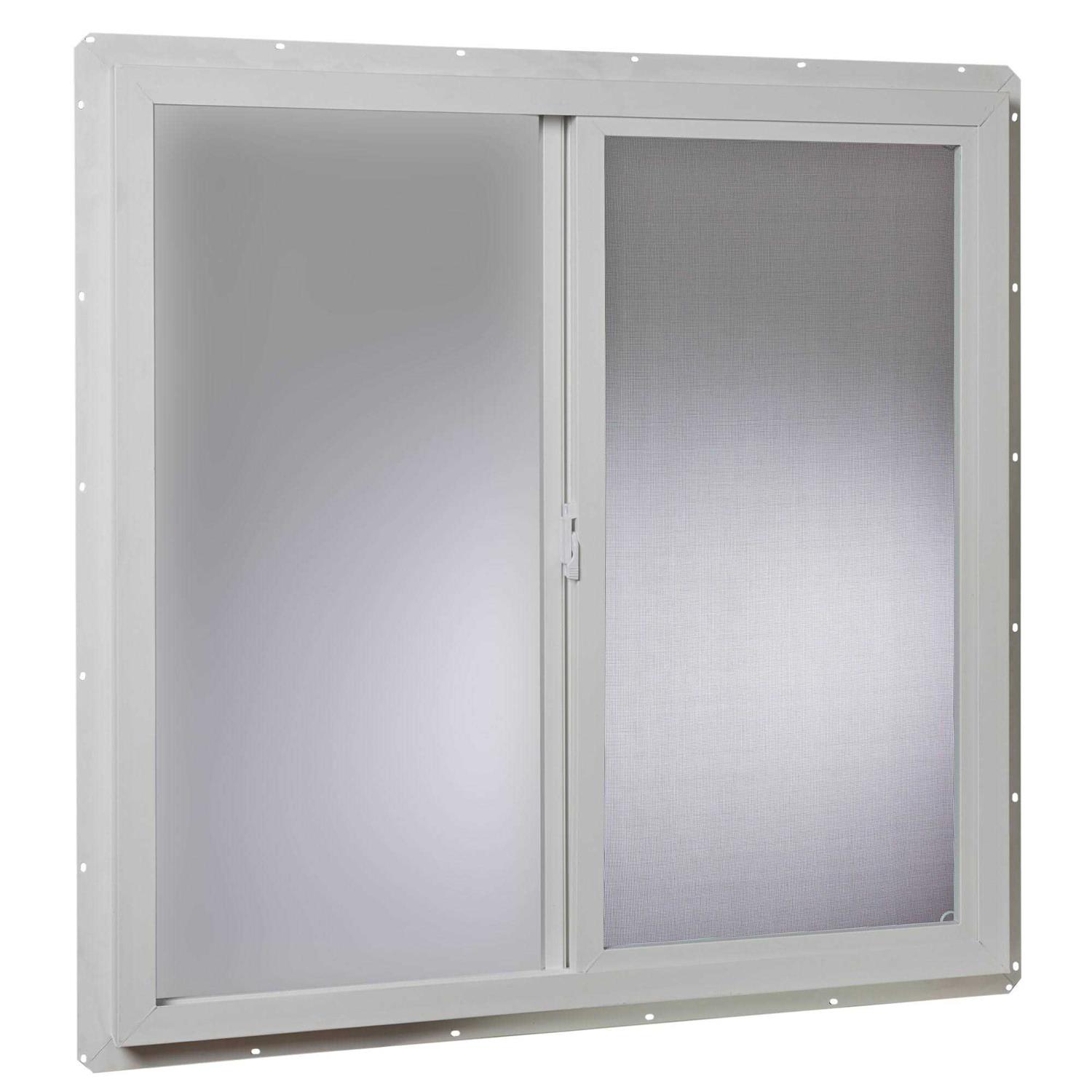 Project Source 10001 Series 35.5-in x 35.5-in x 3-in Jamb Left-Operable Vinyl New Construction White Sliding Window - Shop Hardware Tools Online Store