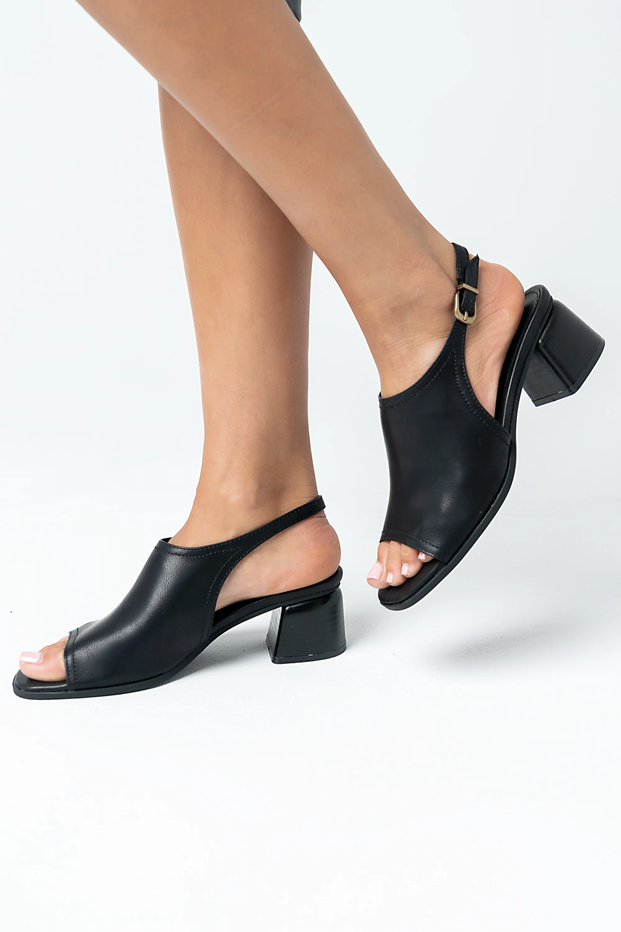 Faith Slingback Mule in Black