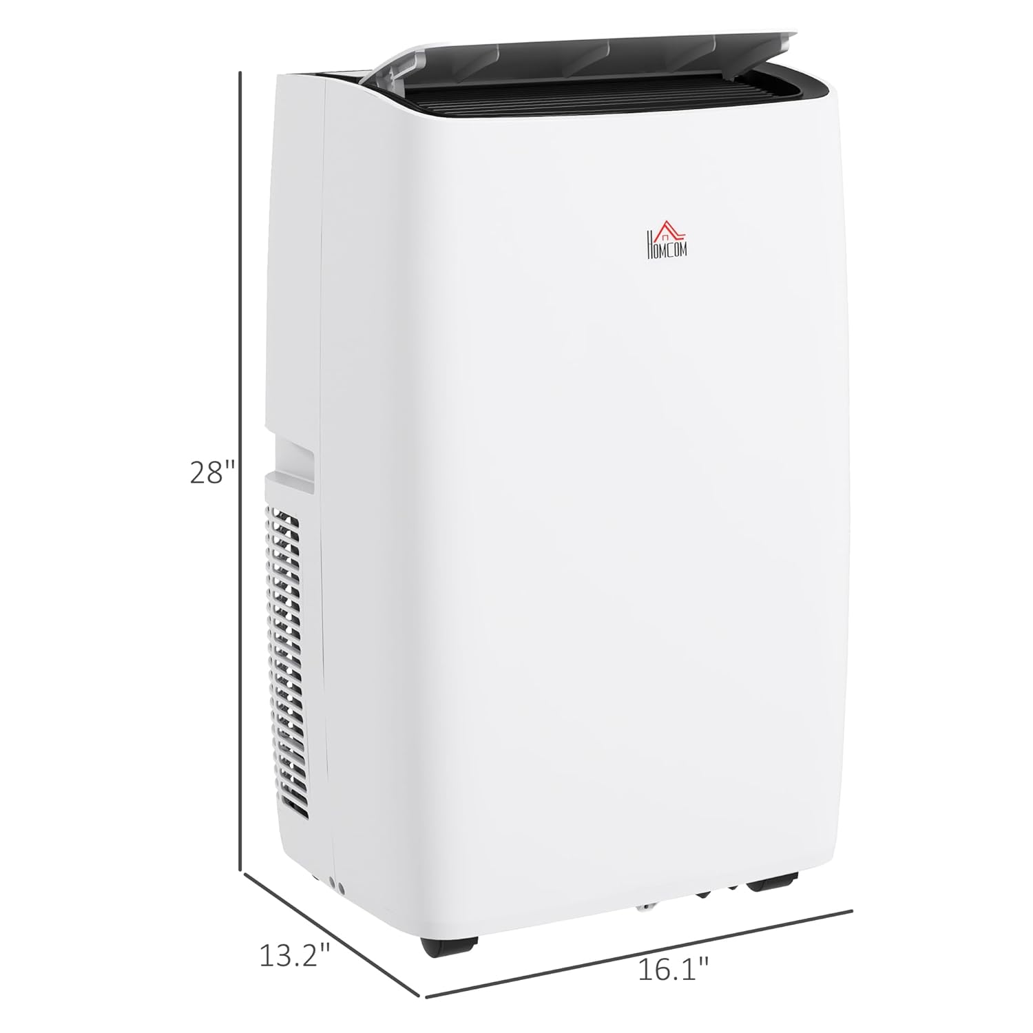 HOMCOM 12,000 BTU Portable Air Conditioner for Rooms Up to 549 Sq. Ft., 5-in-1 AC Unit Dehumidifier Fan Auto Sleep with Remote, 24H Timer On/Off, Window Mount Kit