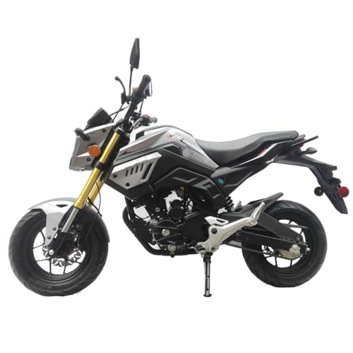X-PRO Vader 150 Street Motorcycle with 5-Speed Manual Transmission, Electric/Kick Start! 12" Wheels! (Grey)