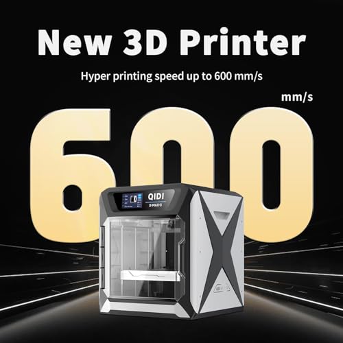 QIDI MAX3 3D Printer, High-Speed Large Size 3D Printers, 600mm/s Fast Print, Fully Auto Leveling, 65℃ Chamber Heat, All-Around & High Precision Industrial Grade, Large Printing Size 12.8×12.8×12.4"