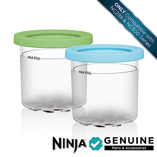 Ninja NC301 CREAMi Ice Cream Maker, for Gelato, Mix-ins, Milkshakes, Sorbet, Smoothie Bowls & More, 7 One-Touch Programs, with (2) Pint Containers & Lids, Compact Size, Perfect for Kids, Silver
