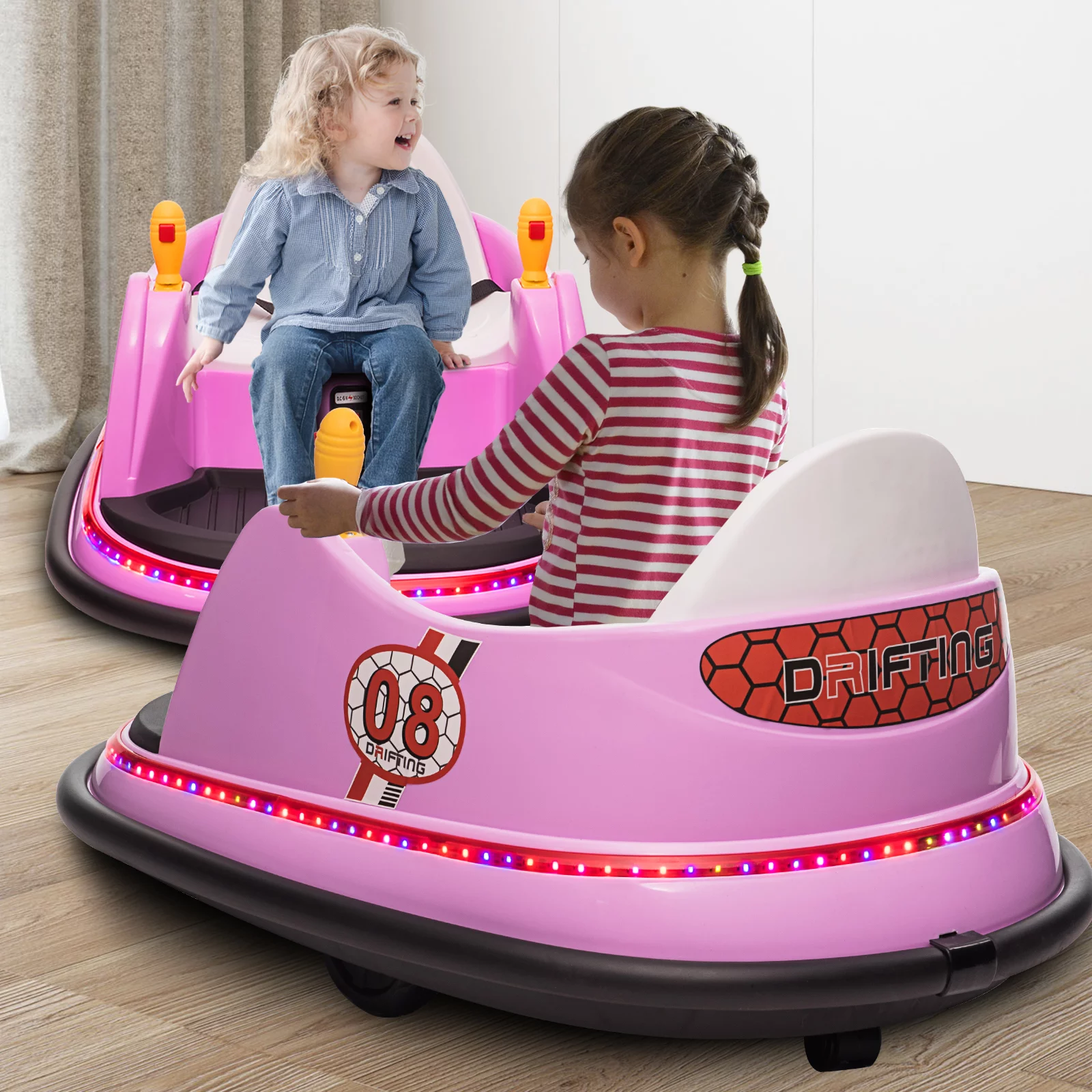 OTTARO 12V Electric Powered Ride on Bumper Car for Girls Boys with Remote Control,360 Spin,Music(Lavender)
