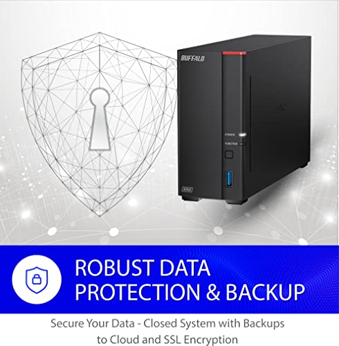 BUFFALO LinkStation 210 4TB 1-Bay NAS Network Attached Storage with HDD Hard Drives Included NAS Storage That Works as Home Cloud or Network Storage Device for Home