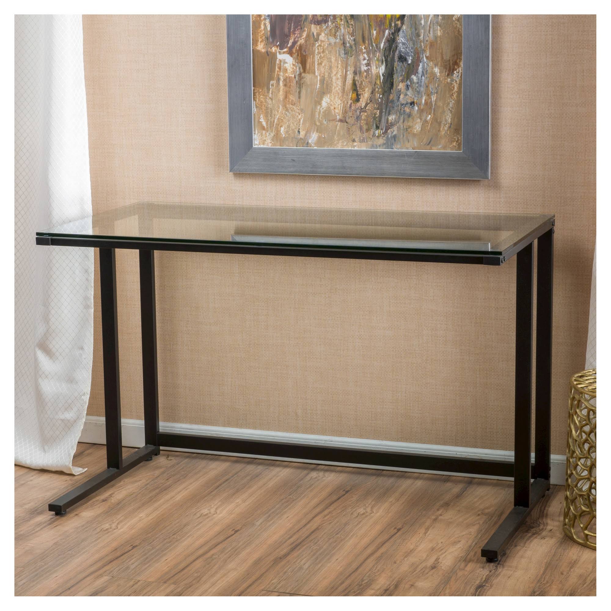 Eghan Glass Computer Desk by Christopher Knight Home