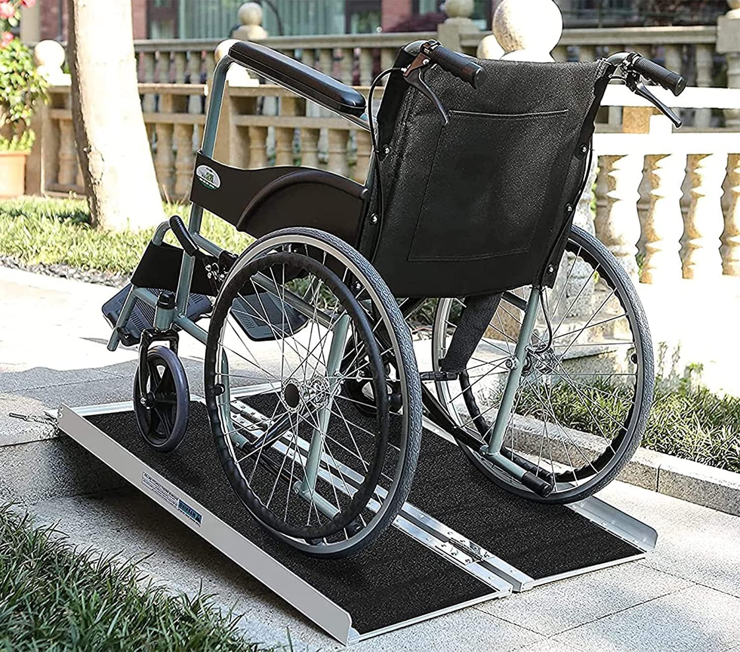 LEMNISCATE Wheelchair Ramp 6FT, Portable Wheelchair Ramp for Home, Lightweight Aluminum Ramp for Steps, Non-Skid Threshold Ramp for Doorways, Curbs, Foldable Mobility Scooter Ramp