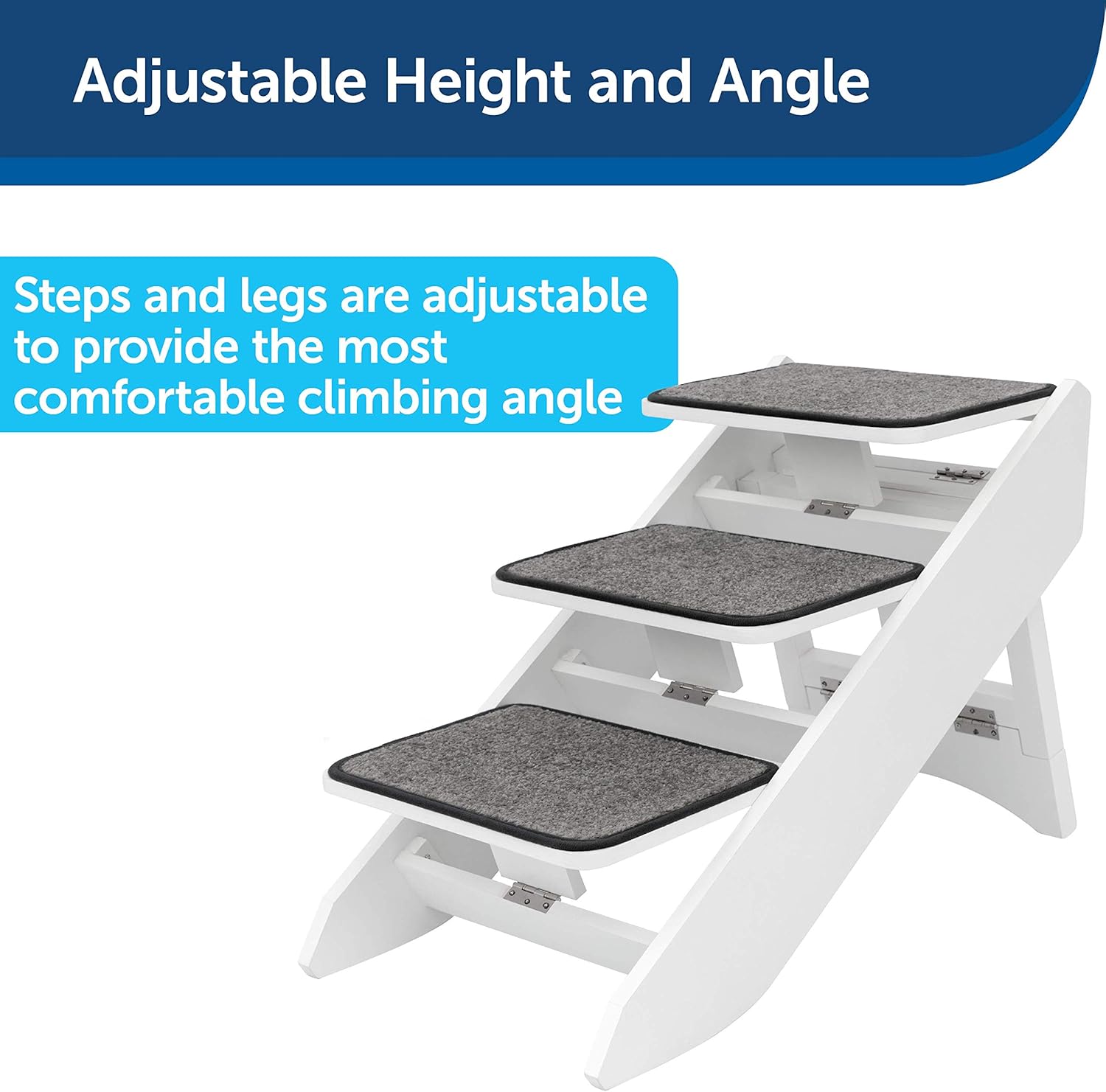 PetSafe CozyUp Steps & Ramp Combo – Dog and Cat Ramp with Stairs – Give Your Pets Easy Access to High Beds or Couch – Foldable Nonslip Design – Perfect for Small, Medium, and Large Dogs