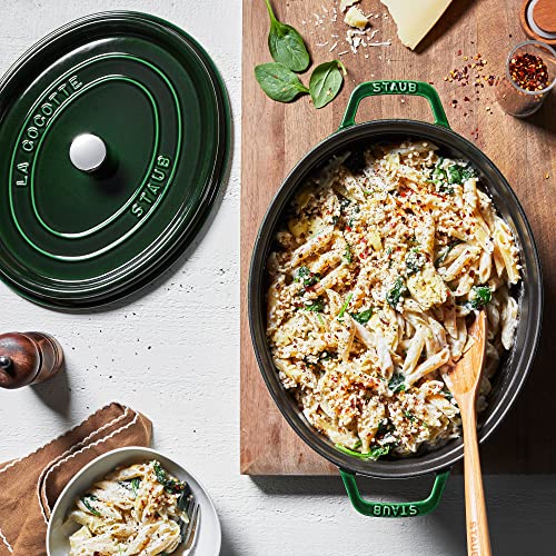 Staub Cast Iron Oval Cocotte, Dutch Oven, 5.75-quart, serves 5-6, Made in France, Burnt Orange