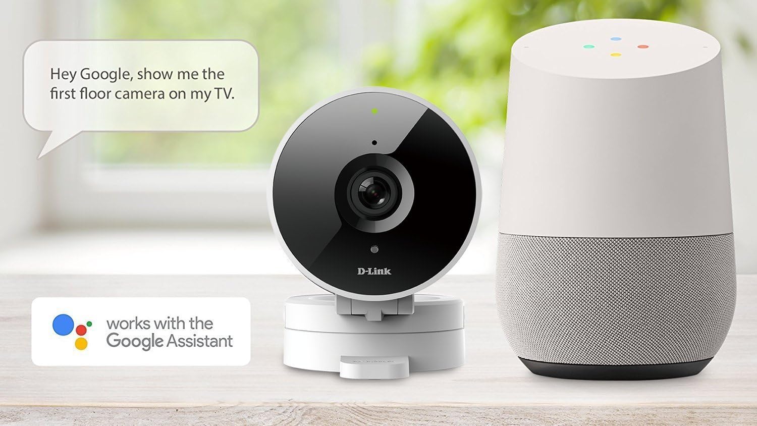 D-Link HD WiFi Indoor Security Camera, Cloud Recording, Motion Detection & Night Vision, Amazon Alexa (Echo Show/Echo Spot/Fire TV), Google Assistant (Chromecast) (DCS-8010LH-US) White/Black Pack of 2