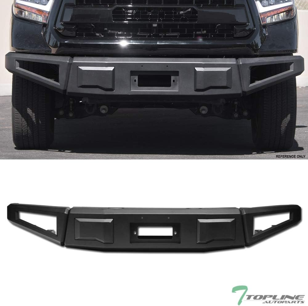 TLAPS Black RT Style Modular Full Width Steel Front Bumper For 14-21 Toyota Tundra