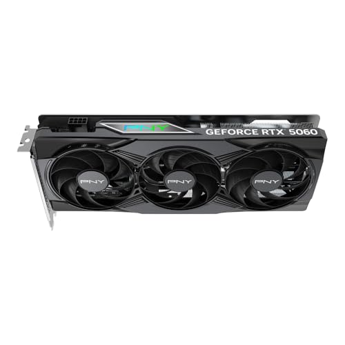 PNY NVIDIA GeForce RTX™ 5060 8GB ARGB Overclocked Triple Fan Graphics Card (DLSS 4, PCIe® 5.0, HDMI®/DP 2.1, 2-Slot, Epic-X™ RGB Lighting)