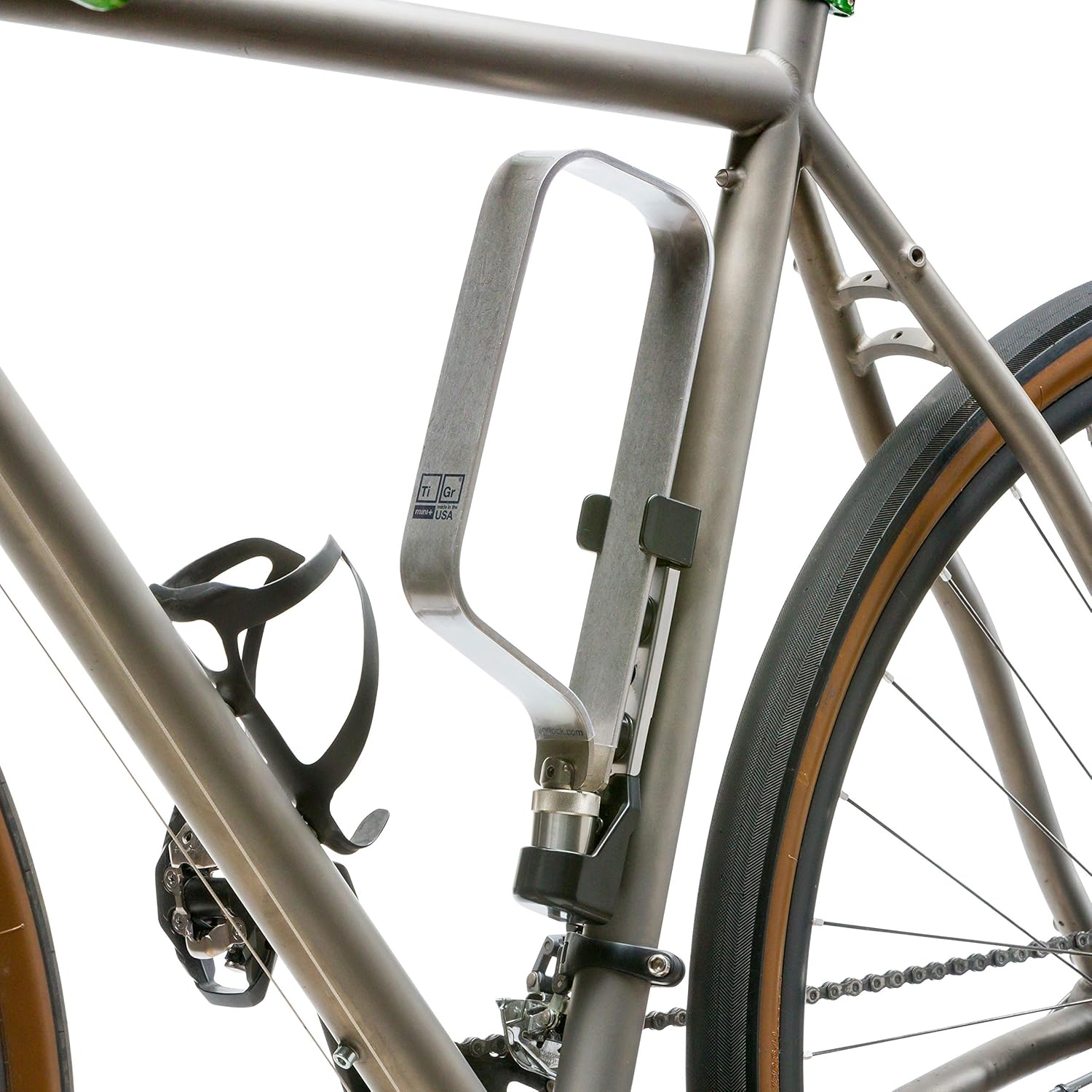 TiGr Mini+ 2-Pack Titanium Bike Locks. This Bicycle U Lock with 2 Mounting Clips are Heavy Duty, Lightweight & High Security. Features Disc-Style U-Locks with 4 Keys (4"/102mm Wide, 8"/203mm Long)