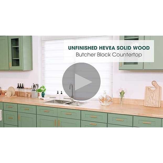 Bme Unfinished Hevea Solid Hardwood Butcher Block Countertop for DIY Wood Table Top - Shop Hardware Tools Online Store
