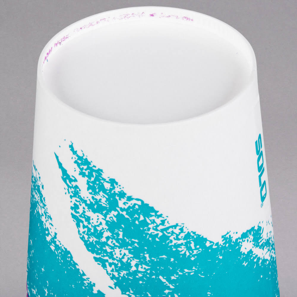 Dart Solo Paper Cup, Jazz Print, 12 oz