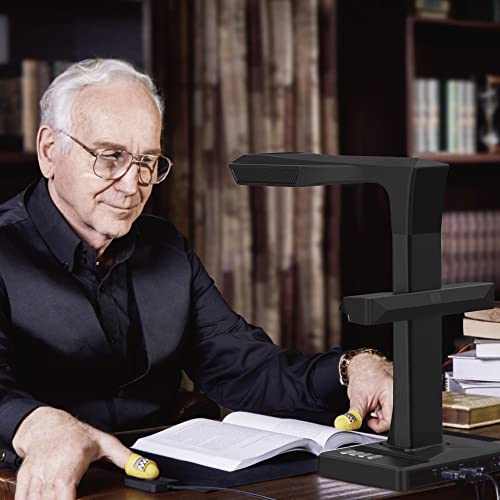 CZUR ET24 Pro Professional Book Scanner, 24MP Document Camera, 3rd Gen Auto-Flatten & Deskew Tech, A3 Document Scanner, 180+ Languages OCR, Support HDMI, for Windows/MacOS/Linux