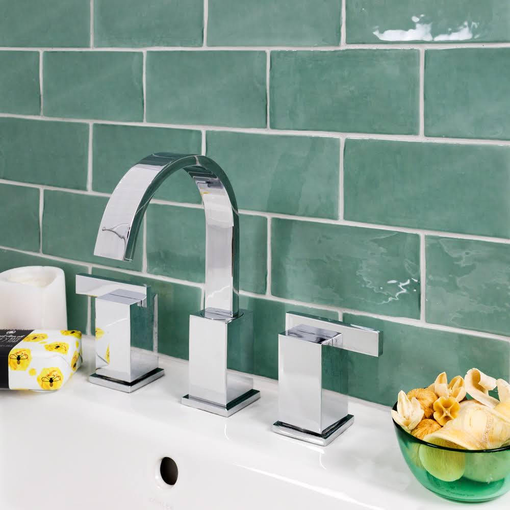 Sample - Catalina Ceramic Subway Tile Finish: Green Lake
