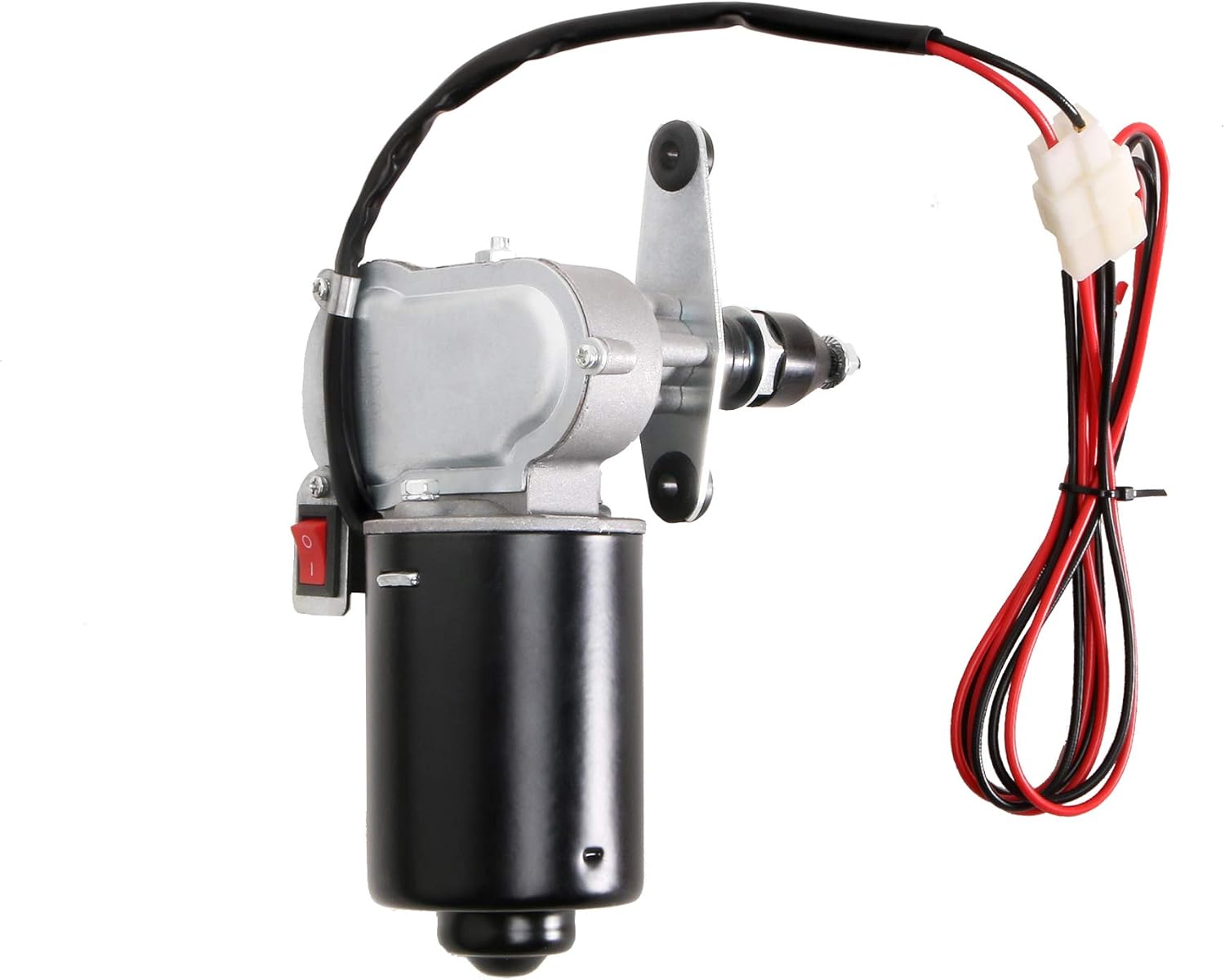 YiCross Electric UTV Windshield Wiper Motor 12V Hard Coated Polycarbonate Universal Windshield Wiper Kit w/Multi Wiper, 90 Degree Wipe Sweep
