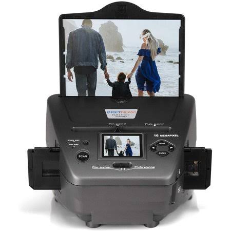 All-in-One High Resolution 16MP Film Scanner, with 2.4 inch LCD Screen Converts 35mm/135slidesu0026Negatives Film Scanner Photo,
