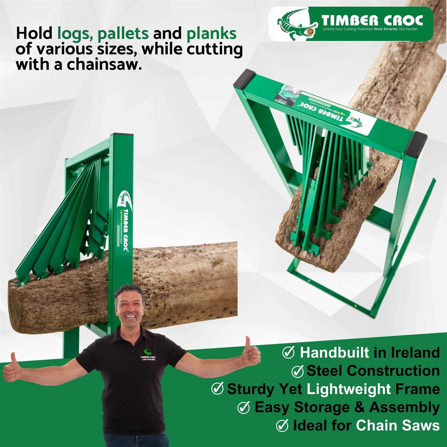 Timber Croc Logging Saw Horse Steel Log Holder for Cutting Wood
