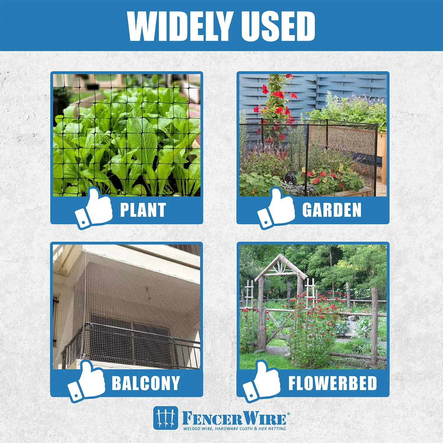 Fencer Wire 7 ft. x 100 ft. Garden & Plant Protective Netting with 3/4" Mesh, Reusable & Doesn't Tangle, Protection Against Bird, Deer and Other Animals, Multiple Choices Available - Curated Treasures Market