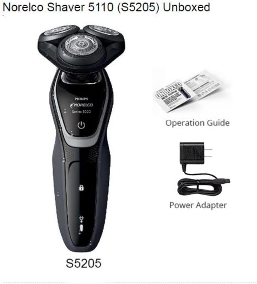 Philips Norelco 5000 Shaver S5205 Electric Shaver Series 5110 Wet & Dry Shaver with MultiPrecision Blade System - (Unboxed)