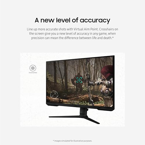 Samsung 27-Inch Odyssey G3 (G30D) Series FHD Gaming Monitor, 1ms, 180Hz, AMD FreeSync, Adjustable Stand, Black Equalizer, Virtual Aim Point, Eye Saver Mode, Flicker-Free, LS27DG302ENXZA