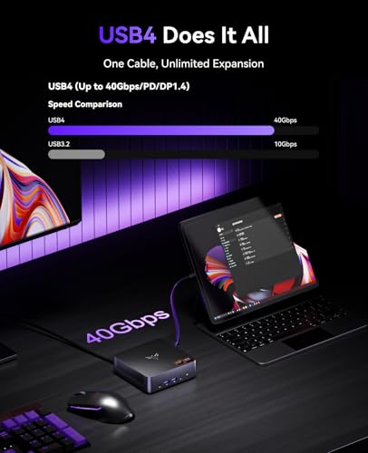KAMRUI Mini PC with AMD Ryzen 7 5825U, 16GB DDR4 512GB M.2 SSD Mini Computer, Mini Gaming PC with USB Type-C, Desktop Computer Supports Triple 4K Display, WiFi 6, BT 5.2