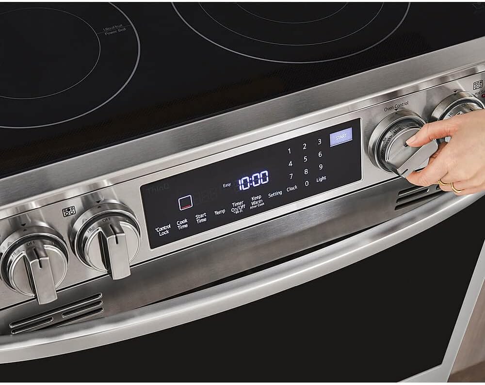 LG LSEL6337F 6.3 cu ft. Smart Wi-Fi Enabled ProBake Convection® InstaView™ Electric Slide-in Range with Air Fry