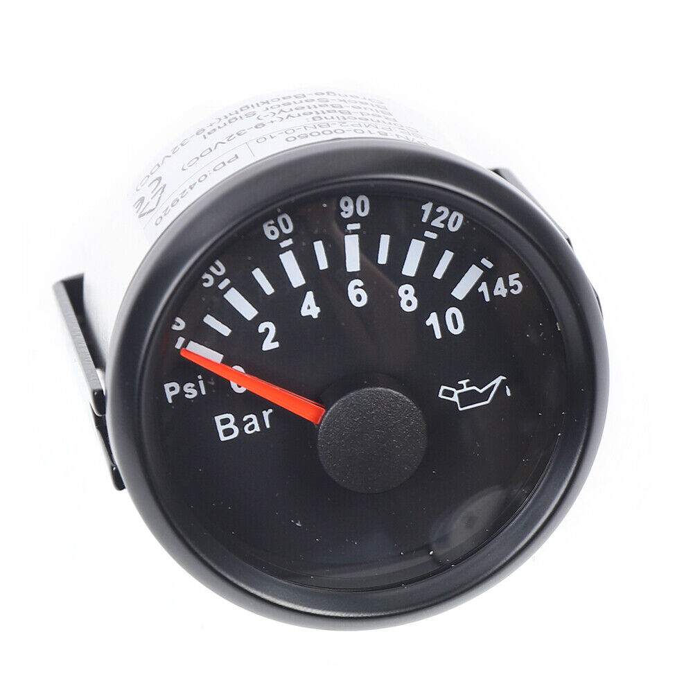 ZhdnBhnos Universal 6 Gauge Set Digital Speedometer Tacho Fuel Level Gauge Water Temp Volts Oil Pressure For Car Marine Boat Truck Black