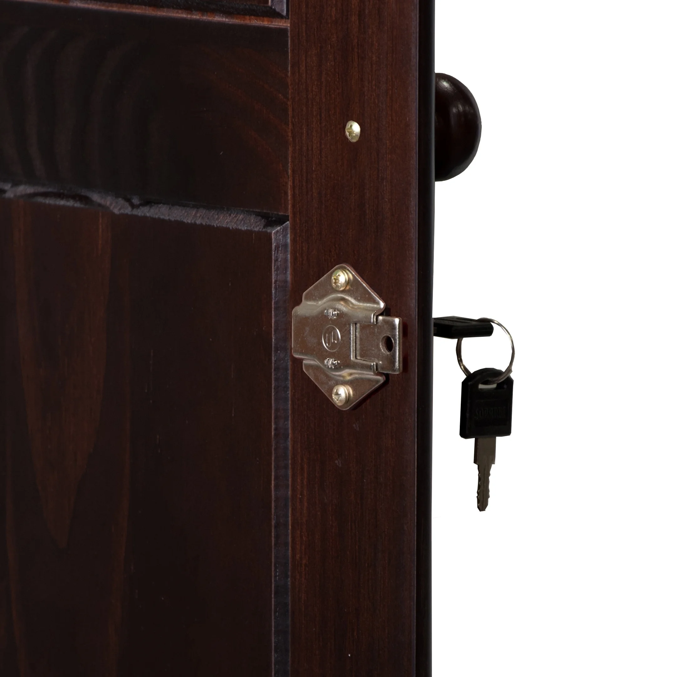 Copper Grove Palace Imports 100% Solid Wood Flexible Wardrobe Armoire with Metal or Wooden Knobs Mocha