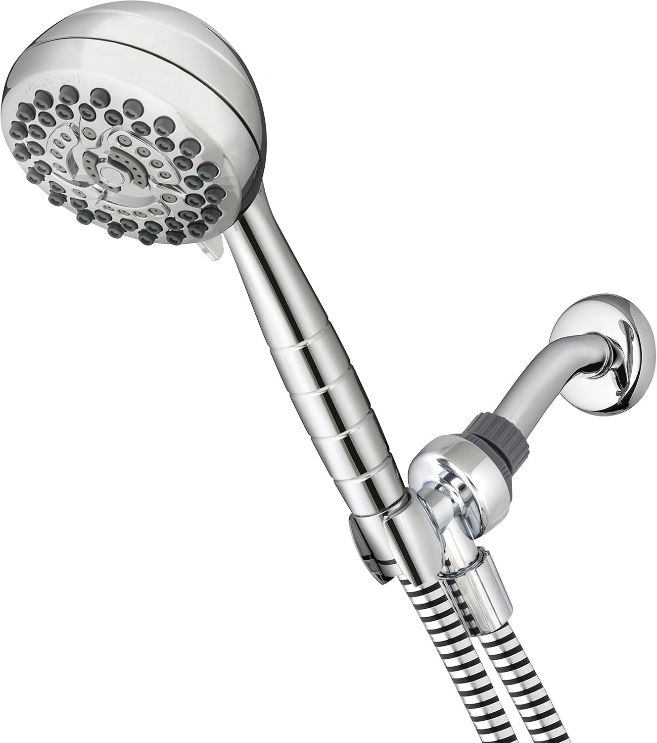 Waterpik High Pressure Powerpulse Massage Hand Held Shower Head, 2.5 Gpm, Brushed Nickel Detachable Shower head with 7 Spray Settings and 5' Hose, XRO-769 Pack of 2
