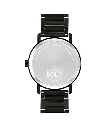 Movado Bold Evolution 2.0 Men's Watch - Swiss Quartz 2H Movement, Stainless Steel Link Bracelet - 3 ATM Water Resistance - Luxury Fashion Timepiece for Him - 40mm