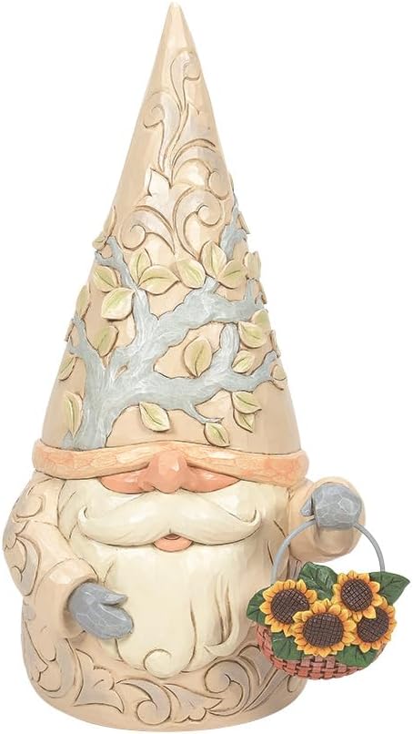 Enesco Jim Shore Heartwood Creek Four Seasons Gnome Statue with 4 Baskets Figurine 16.5 Inch Multicolor