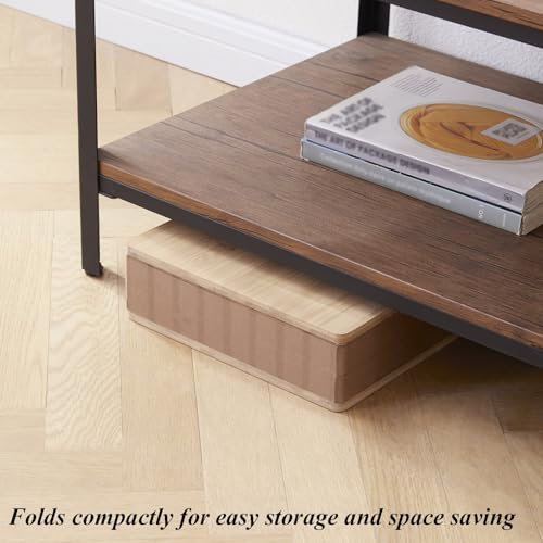 Paper Folding Telescopic Sofa, Light Paper Chair Organ Stool, Suitable for Living Room, Reception Room and Shopping Mall, Can Meet Your Various Needs, Brown