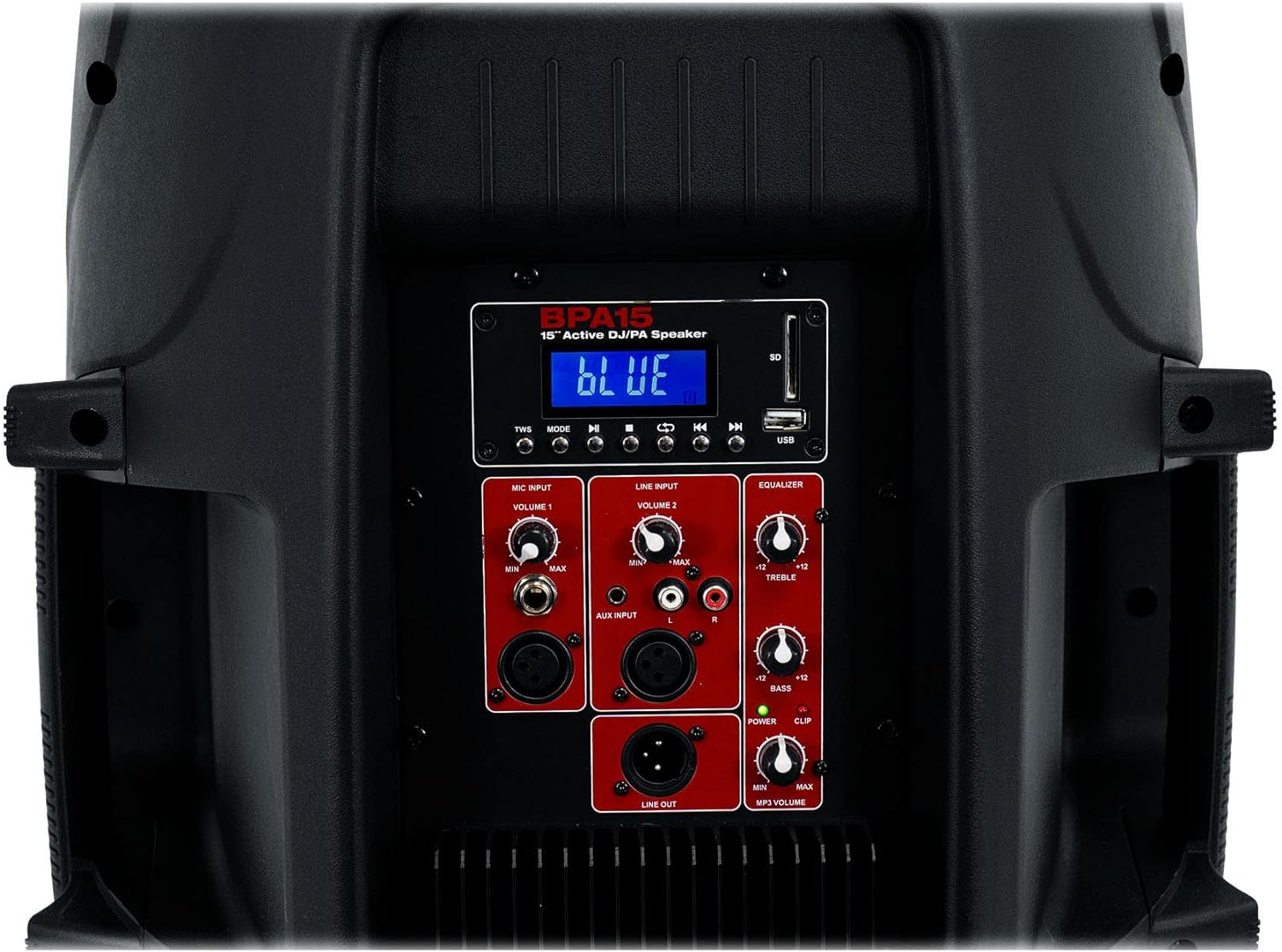 2) Rockville BPA15 15 Powered 800W DJ PA Speakers w Bluetooth+Stands+Cables+Bag