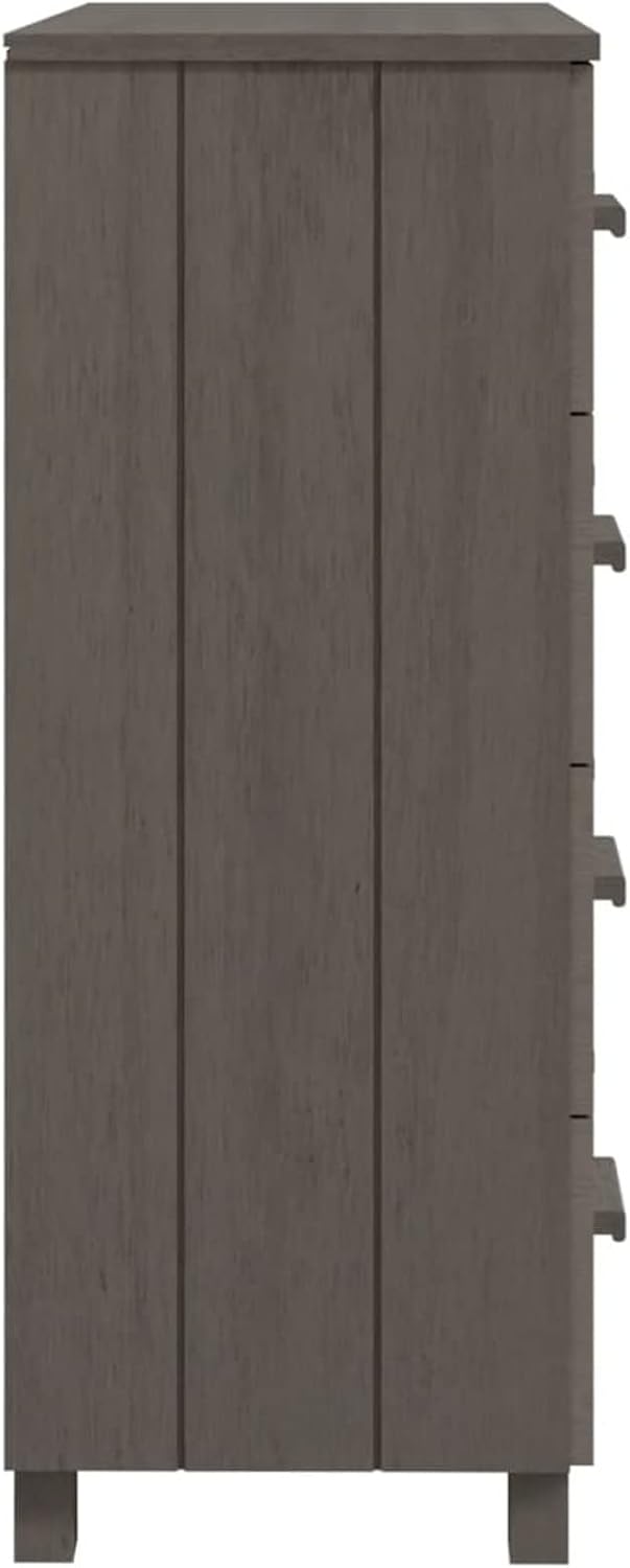 Tidyard Sideboard Buffet Cabinet, Pine Wood Storage Cabinet with 3 Drawers, Wooden Cupboard Table for Dining Room Hallway Living Room 31.1 x 15.7 x 40.7 in Light gray