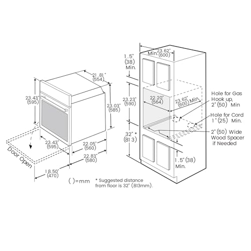 GASLAND 24 Inch Gas Wall Oven