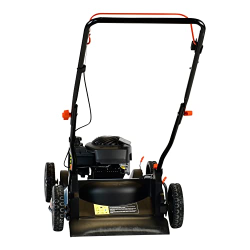 SENIX LSPG-M7 21-Inch Gas Push Lawn Mower with 140 cc 4-Cycle Briggs & Stratton Engine, Bagging, Mulching, and Side Discharge, 6-Position Dual Lever Height Adjustment