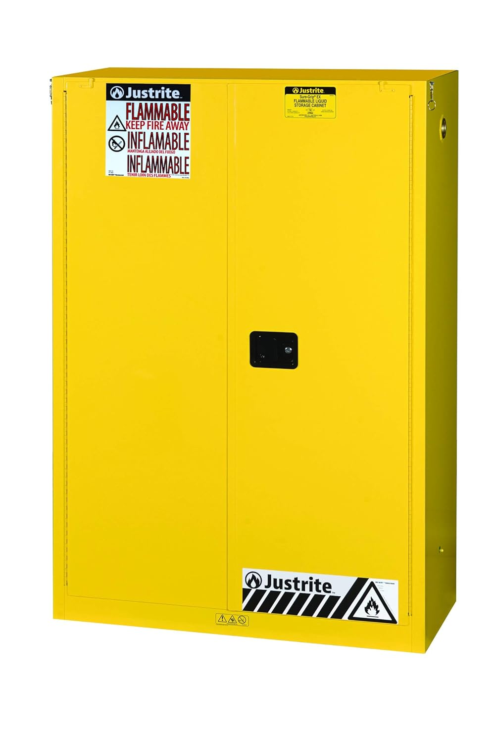 Justrite 894520 Sure-Grip EX Flammable Safety Cabinet, 2 Door, Self Closing, Dimensions (H x W x D): 44 x 43 x 18 inch (1651 x 1092 x 457 mm); 45 gal. (170L)