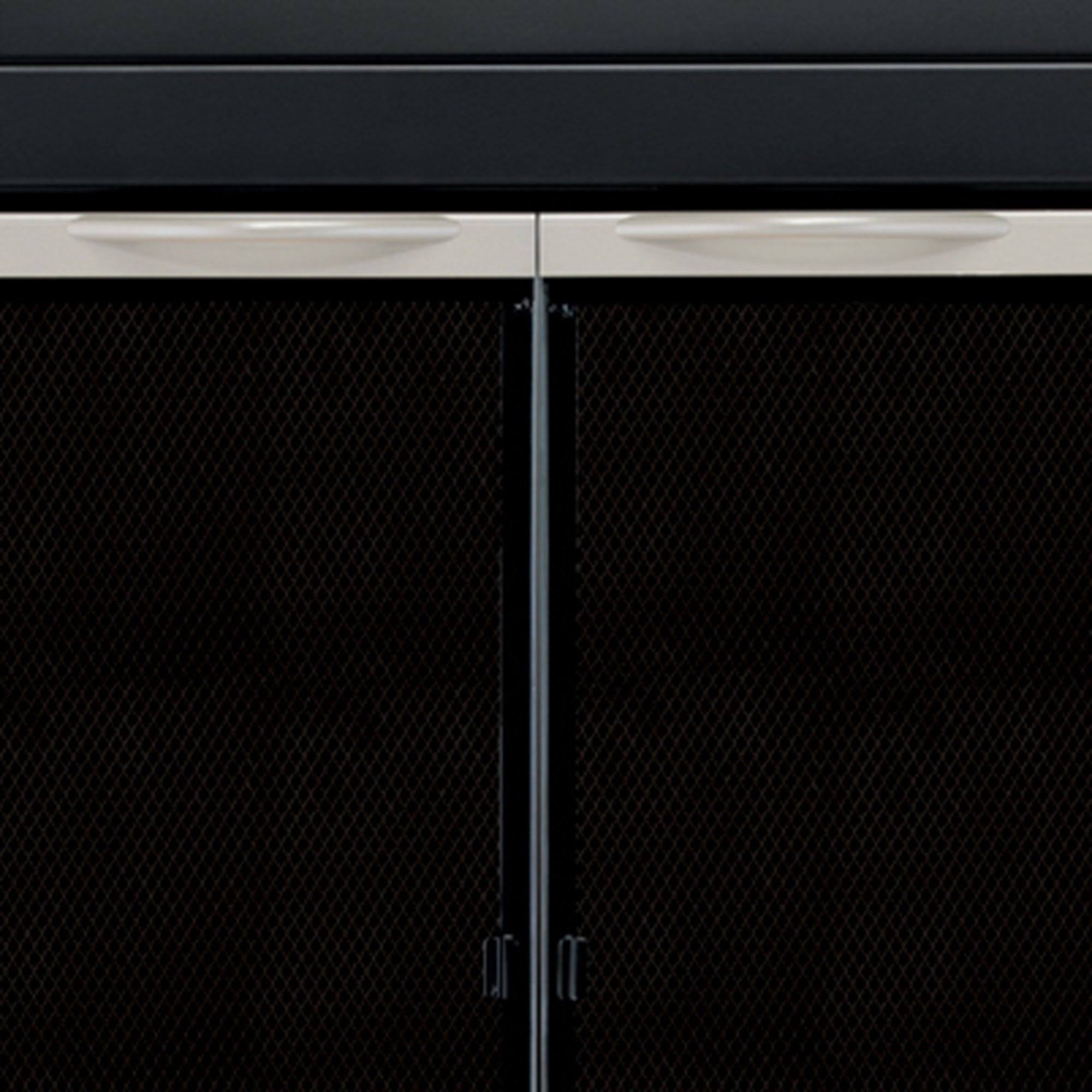 Pleasant Hearth AP-1130 Alsip Fireplace Glass DOOR, Black, Small