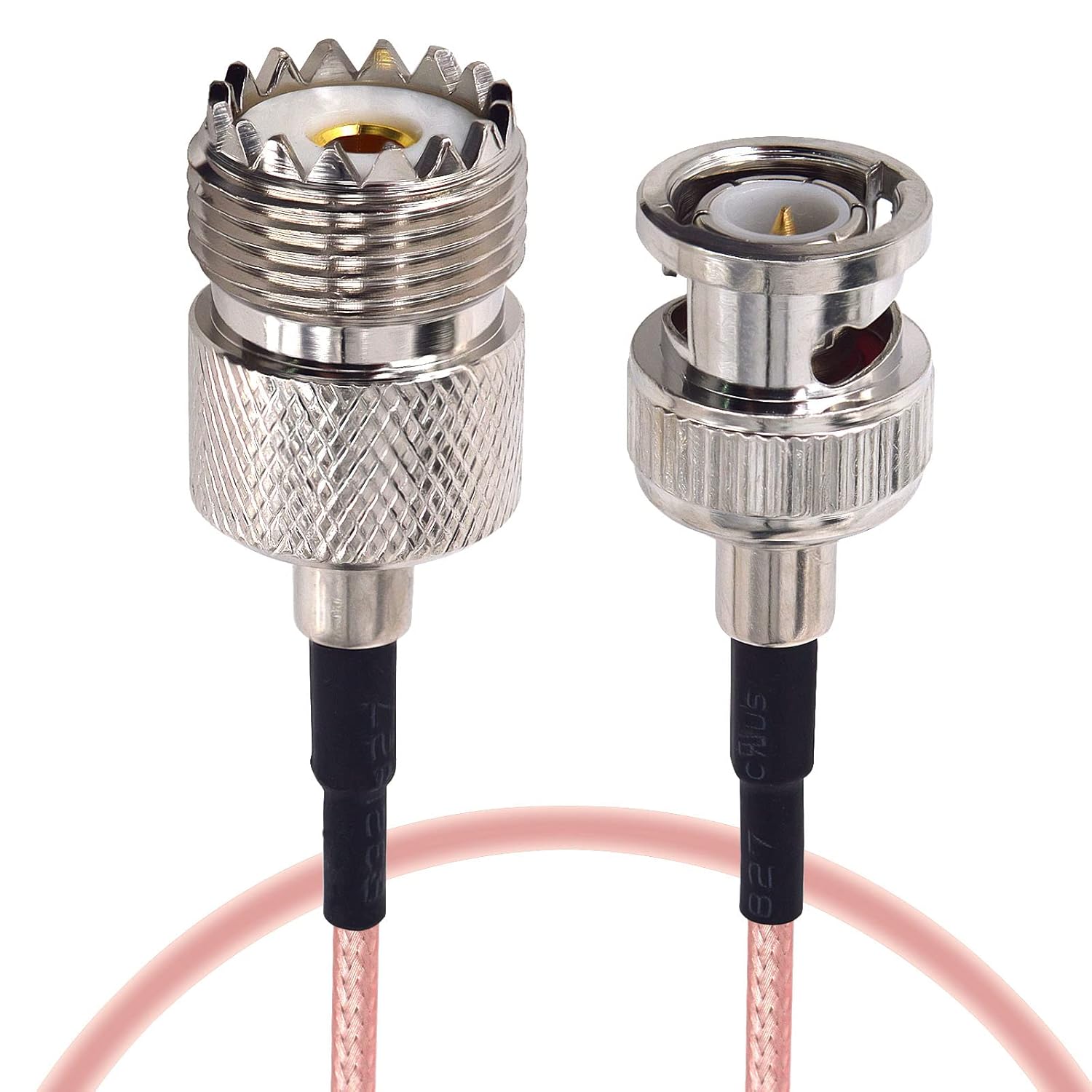 onelinkmore Coax Mobile to Base Antenna Cable BNC to UHF Cable SO239 Female to BNC Male Coax Antenna Jumper Cable UHF VHF Radio Coaxial Antenna Cable for Vehicle Base Antenna Cord Ham Radio Scanner